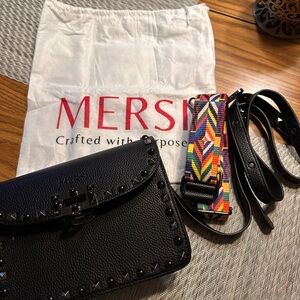 NEW with tags MERCI RUBY Vegan Leather Crossbody Purse (2 straps included)